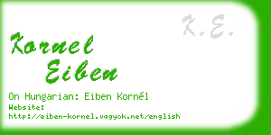 kornel eiben business card