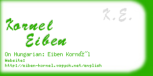 kornel eiben business card